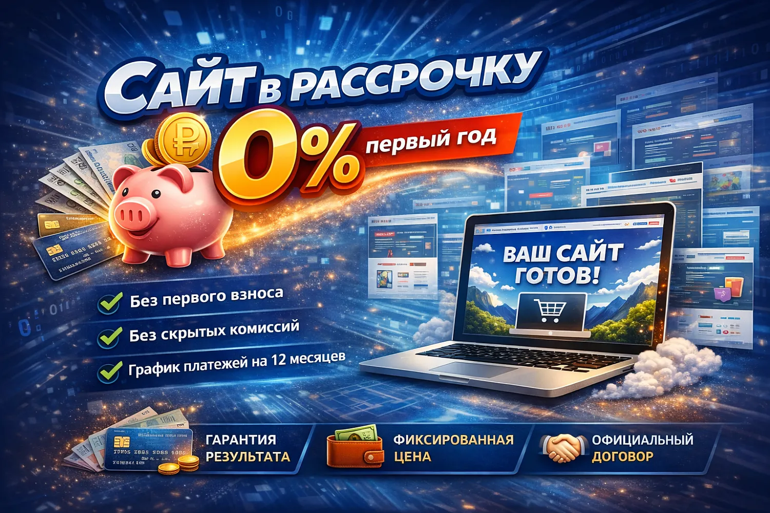 Сайт в рассрочку — 0% первый год